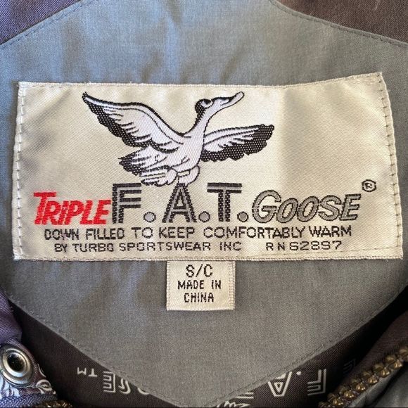 Vintage Triple FAT Goose Down Parka Coat size Small - Picture 12 of 14